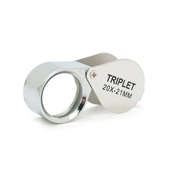 Лупа ручная TRIPLET 20X-21mm, складная, металл стекло | Зображення 4
