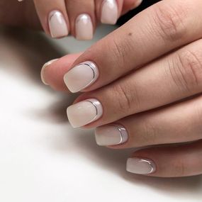 Серебряная гибкая лента для дизайна ногтей