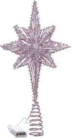 Верхівка для ялинки "Зірочка" 40x20см з LED-підсвічуванням, рожевий КОПІЯ