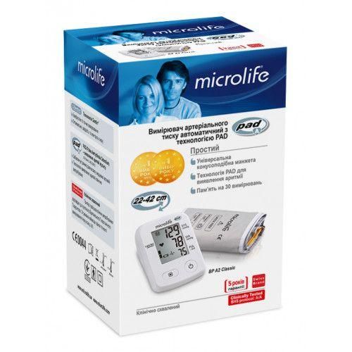 Тонометр Microlife BP A2 Classic + манжета LUX 22-42см + сетевой адаптер 6V автоматический гарантия 5 лет | Зображення 1