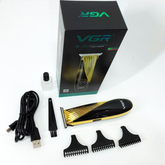 Машинка для стрижки акумуляторна VGR V-959 тример для волосся та бороди | Зображення 6