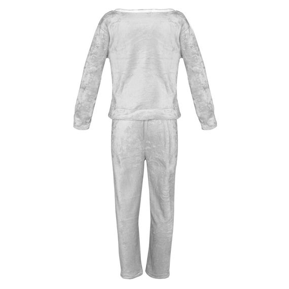Женская пижама Lesko Bunny Gray L флисовая теплая костюм для дома | Зображення 6