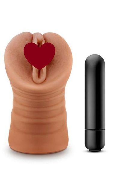 Мастурбатор вагіна реалістичний Blush Sofia з куляю, що вібрує, коричневий sexstyle