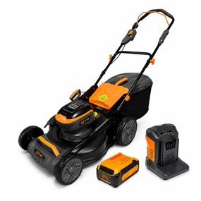 Газонокосарка акумуляторна GTM LM56/480M (48 см, 25-80 мм, 55 л, BL, GTM 56 В)