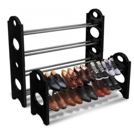 Полка для обуви XPRO Shoe rack (4 полки, 12 пар) (25"Wх7,9"Dх25"H) (8088) (14) черная (MER-14189_248) | Зображення 4
