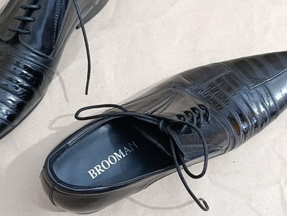 Нові Чоловічі туфлі Brooman чорні 41 розмір классические мужские туфли | Зображення 3