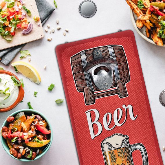 Відкривачка для пляшок настінна Beer 32х15 см (ODP_20J009)