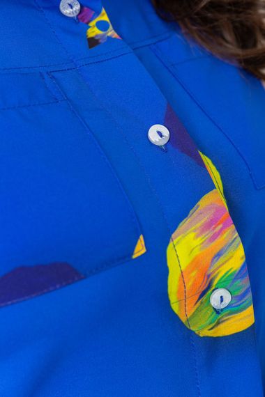 Блуза без рукавів з принтом, колір синій, 102R068-6 | Зображення 4