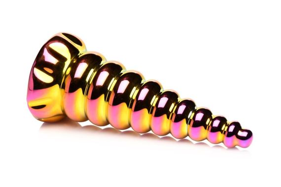 Фэнтезийный стеклянный фаллоимитатор Creature Cocks Twilight Rainbow Glass Dildo, 16 см | Зображення 1