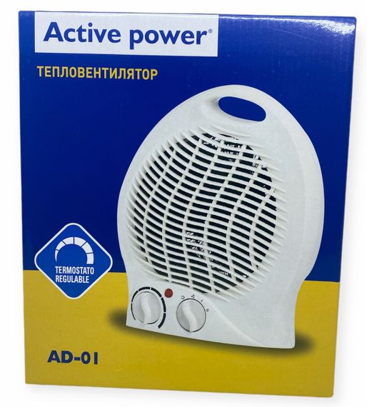 Тепловентилятор дуйчик обогреватель электрообогреватель 2000 Вт Active Power AD-01 дуйка | Зображення 4