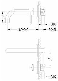 Смеситель для раковины Omnires Y скрытого монтажа black (Y1215HBL) | Зображення 1