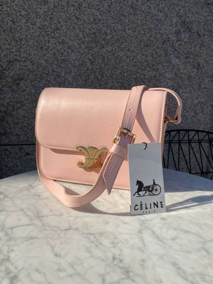 Сумка жіноча Celine Teen Triomphe Bag in Shiny Calfskin Pink Селін пудра DN063 | Зображення 4