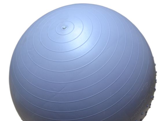 М'яч для фітнесу (фітбол) напівмасажний Паверплей 4003 Ø75 cm Gymball Sky Blue + помпа | Зображення 4