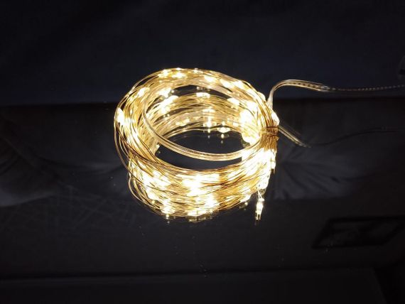 Гірлянда на батарейках (3шт АА) "світлодіодні краплі" 5м, 50LED, теплий білий колір | Зображення 1