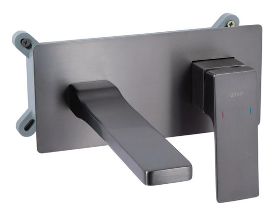 Змішувач для раковини Qtap прихованого монтажу Gemini, Gunmetal Black PVD (k35) QTGEM273GMB45695