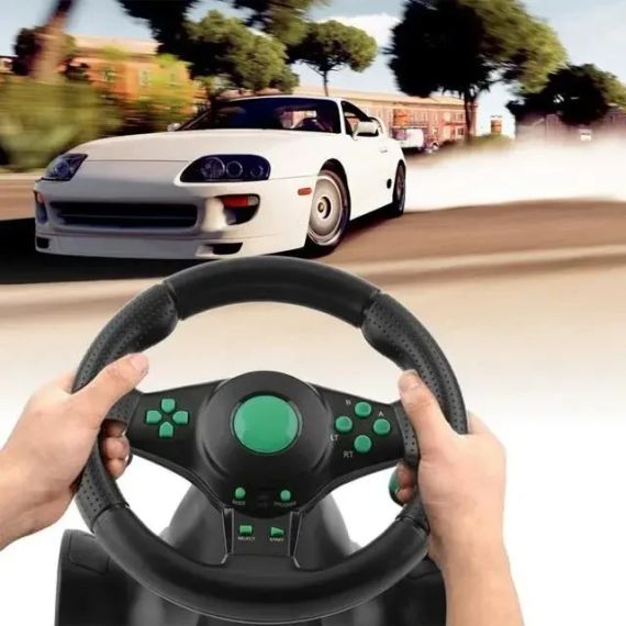 Руль игровой с педалями Vibrating Wheel PS3 PC USB | Зображення 3