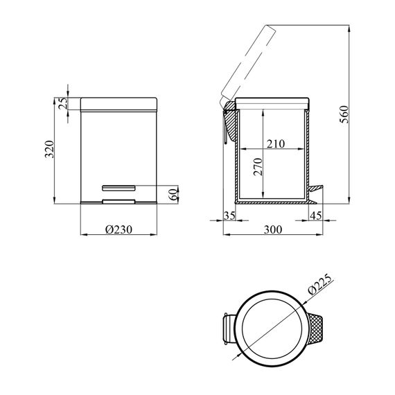 Відро для сміття Kroner KRM Rizze - ACE413 8 л (CV022923) | Зображення 1