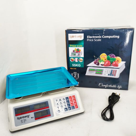 Весы платформенные электронные Rainberg RB-310 55кг, Весы торговые для бизнеса для рынка ZB-33 | Зображення 5
