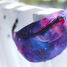 Сумка на пояс бананка Bumbag Космос 27x16 см (BB_20J012_BL)