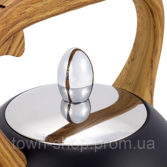 Чайник Kamille Whistling Kettle Black 2.5л из нержавеющей стали со свистком (черный) KM-1096 | Зображення 4
