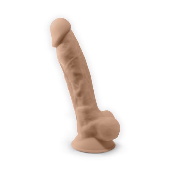Фалоімітатор з вібрацією SilexD Vetus Vibro Flesh (MODEL 1 size 8in) + LRS, двошаровий, діам. 4,2 см | Зображення 1