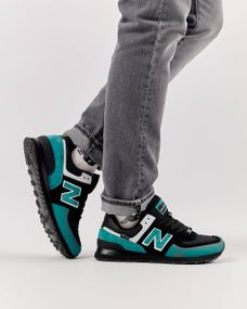 Кросівки чоловічі N3ew B3alan3ce 574 TP2 Black Turquoise , В'єтнам 43 27,5