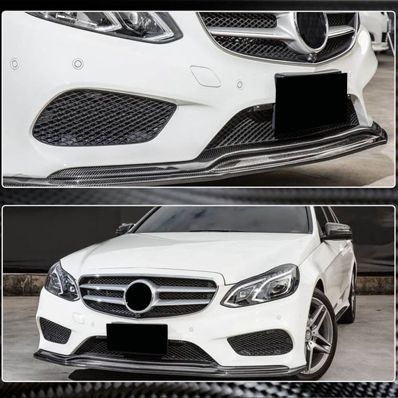 Передний Бампер Лип V1 для AMG-Line 2013-2016 Карбон для Mercedes E-сlass W212 | Зображення 3