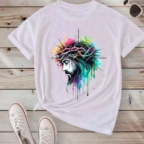 Футболка женская с принтом повседневная XL Белая