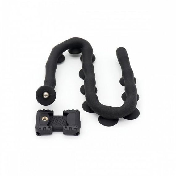 Гнучкий тримач для телефону з універсальними присосками Cute Worm Lazy Holder. Колір: чорний CJ-82 | Зображення 2