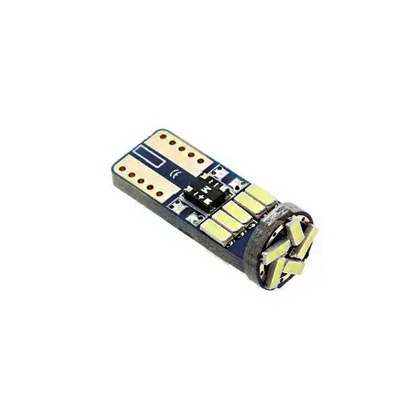 Автолампа світлодіодна T10/W5W, цоколь W2.1x9.5d, 4014 х 15 smd, білий, 12 В, обманка, біполярна
