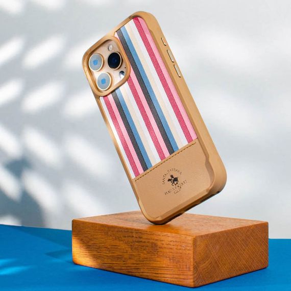 Шкіряний чохол Polo Santa Barbara Isaac для Apple iPhone 16 Pro Max (6.9") Champagne gold | Зображення 4