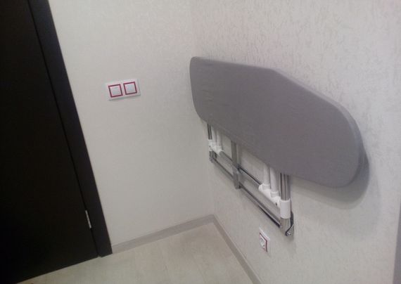 Прасувальна дошка настінна, основа метал Правий, Бавовна Сірий, 110*30 | Зображення 4