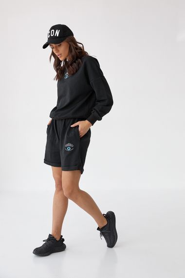 Шорты и свитшот с вышивкой COASTMODA - черный цвет, L (есть размеры) | Зображення 5