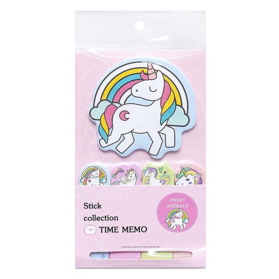 Набор бумажных стикеров Единорог N7-001-4 для заметок