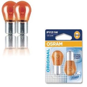 Указательные лампа накаливания OSRAM 7507-02B P21W 12V BAU15s Amber 10X2 Blister