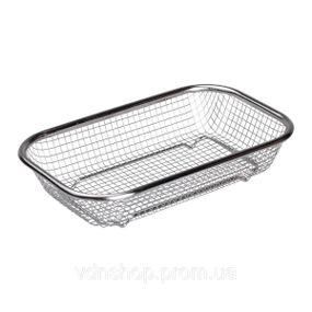 Сито-кошик для миття овочів та фруктів 24х15х5 см друшляк з нержавіючої сталі HP-19-23-S