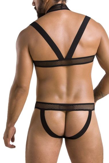 Комплект мужского белья с креплениями Passion 043 JACOB XXL/XXXL Black, трусы, шлейка sexstyle | Зображення 1