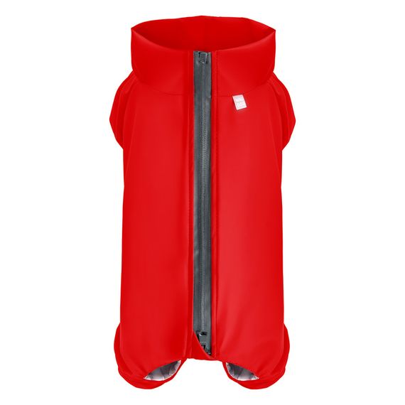Дощовик для собак WAUDOG Clothes, водонепроникний, S40, В 56-59 см, С 37-40 см, червоний | Зображення 1