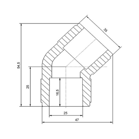 Кутник PPR Blue Ocean 25, 45° SD00009962 | Зображення 1