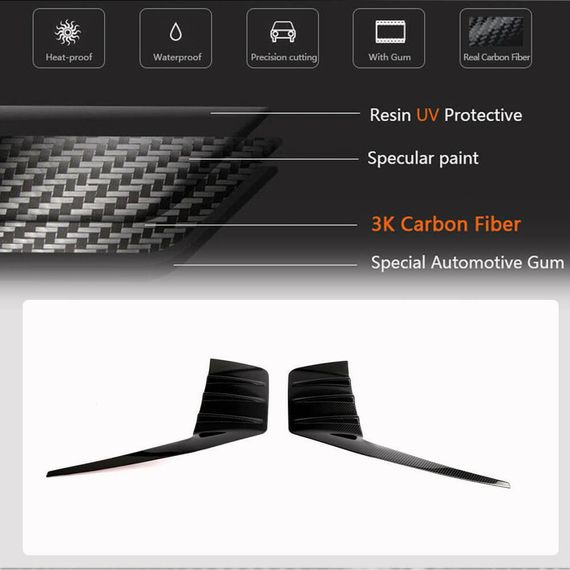 Накладки на задній бампер Flap Карбон V5 (для G87) для BMW 2 серія G42 2021- рр | Зображення 3