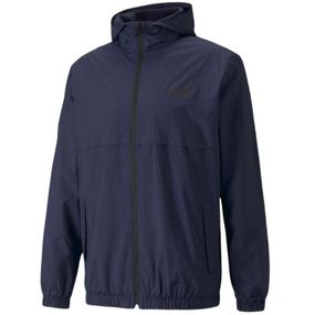 Ветровка Puma Essentials Solid Windbreaker 847484 06 (синий, спортивная, мужская, с подкладкой, логотип пума)