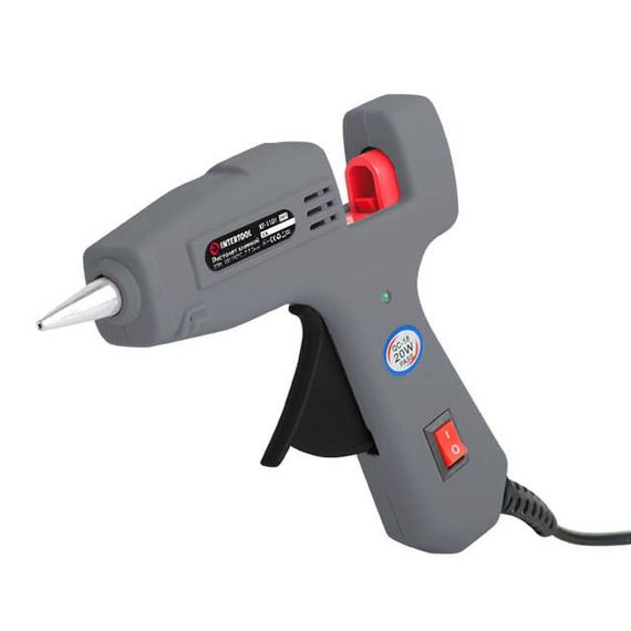 Пістолет клейовий 20(65) Вт, вимикач INTERTOOL RT-1101 | Зображення 1