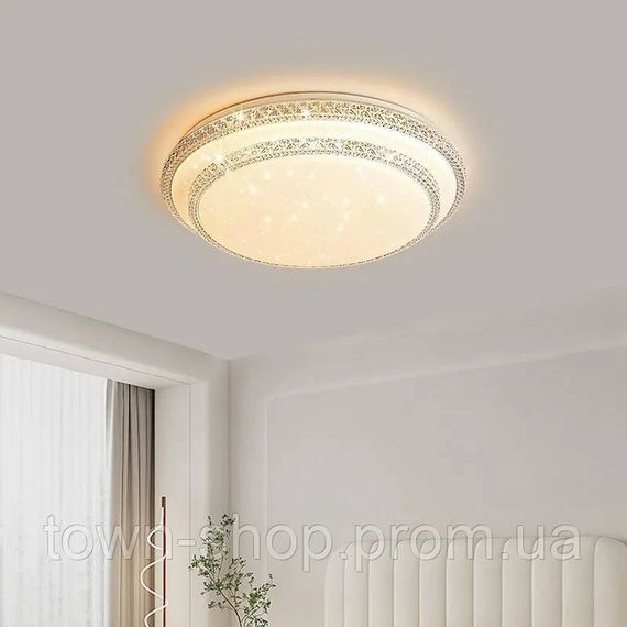 Светильник потолочный LED с пультом W71140/400-k Белый 8х40х40 см. | Зображення 3