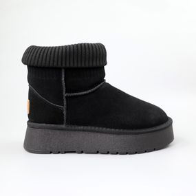 Угги жіночі замшеві 590146 Чорні 38 40