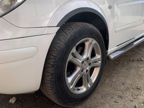 Накладки на арки (4 шт, чорні) для Mercedes Vito W639 2004-2015рр