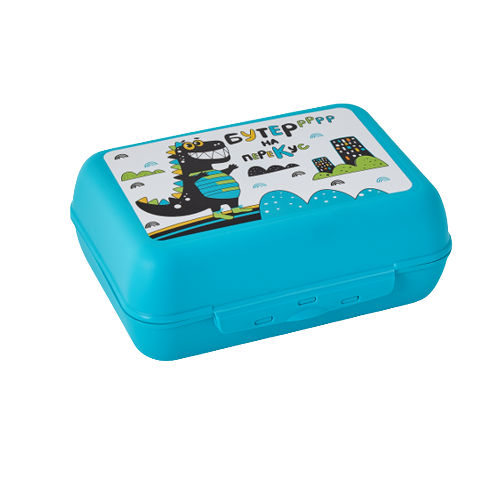 Ланч-бокс з декором Buddy бірюзовий Алеана