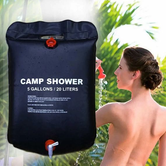 Душ туристический 20л, Easy Camp Solar Shower, Черный / Душ для дачи / Походный душ / Переносной летний душ | Зображення 2