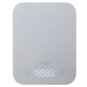 Ваги кухонні електронні Adler AD 3181 сірі до 10 кг зі скляною платформою