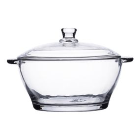 Супниця з кришкою Ø 15.5 см каструля бульйонниця скляна 1 л HP-YH-15