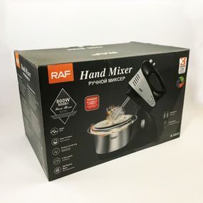 Міксер ручний на кухню RAF R 6661 стаціонарний з чашею, що обертається, 2 NV-474 літри 800W